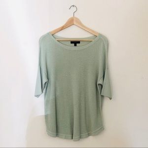 Banana Republic - Light teal/seafoam knit blouse